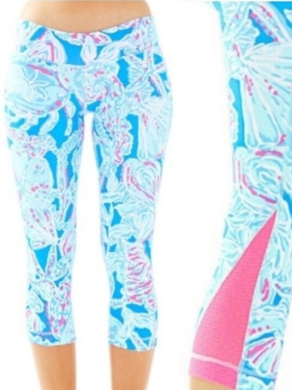 Lilly Pulitzer “into the blue” Luxletic Cropped Weekender Ankle Leggings